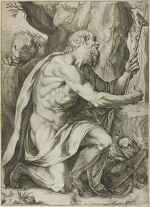 Der heilige Hieronymus in der Buße von Agostino Carracci