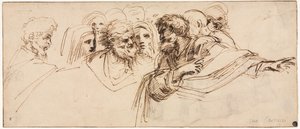 Studie von Köpfen (recto)