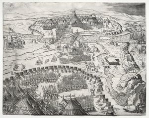 Die Position und das Lager der Armeen von Karl V. und Soliman II., 1532
