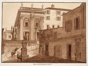 Michelangelos Haus auf dem Kapitolinischen Hügel, 1833