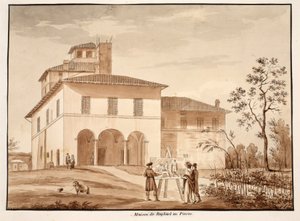 Das Haus von Raphael auf dem Pincio, 1833 von Agostino Tofanelli