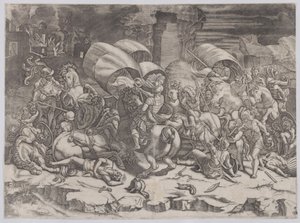 Kampf mit einem Krummsäbel, 1530-31
