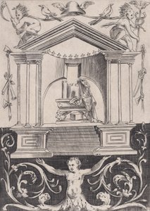 Ornamentales Panel, ca. 1514-36 von Agostino Veneziano