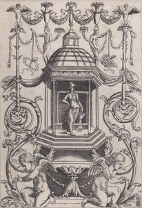 Ornamentales Panel, ca. 1514-1536 von Agostino Veneziano