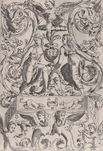 Ornamentale Tafel von Agostino Veneziano