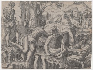 Die Kletterer von Agostino Veneziano