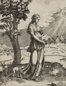 Die Kumanaische Sibylle, 1516 (Stich auf Büttenpapier)