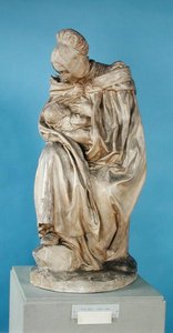 Boulonnaise Frau, die ihr Kind füttert von Aime Jules Dalou