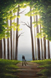 Weg im Wald des Paares