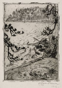 Landschaft am Seeufer von Akseli Gallen-Kallela
