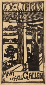 Exlibris von Mary und Axel Gallén von Akseli Gallen-Kallela