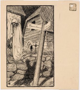 Der Geist auf dem Kirchhof von Akseli Gallen-Kallela