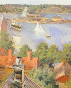 Nordhafen, Helsinki von Akseli Gallen-Kallela, Finnland 19. Jahrhundert (Detail) von Akseli Valdemar Gallen Kallela