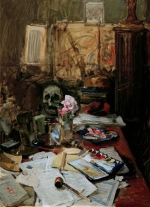 Arbeitstisch in Paris von Akseli Valdemar Gallen Kallela