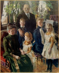 Porträt der Familie des Industriellen Antti Ahlström