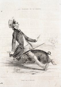 Die Freuden der Jagd: Jagd auf das Wildschwein von Alade Joseph Lorentz