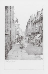 Londoner Gassen: Leather Lane von Alan Stapleton