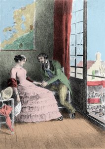 Illustration des Romans „Madame Bovary“ von Gustave Flaubert (1821-1880). Illustration von Albert Fourie (1854-1937)