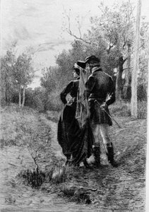 Illustration des Romans „Madame Bovary“ von Gustave Flaubert (1821-1880). Illustration von Albert Fourie (1854-1937).