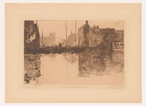 Hafenansicht in Flandern von Albert Baertsoen