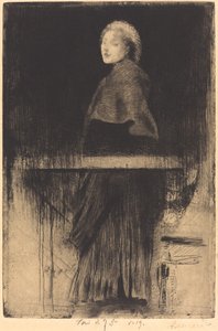 Frau mit Umhang von Albert Besnard