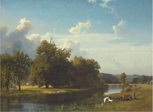 Eine Flusslandschaft, Westfalen, 1855