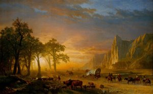 Emigranten überqueren die Ebenen