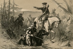Major Washington auf seiner Mission zum französischen Kommandanten, 1877