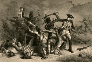 Montcalm versucht das Massaker zu stoppen, 1877 von Albert Bobbett