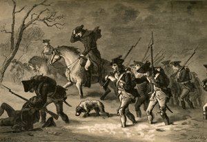 Der Marsch des Valley Forge, 1877 von Albert Bobbett