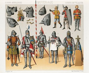Illustration aus Auguste Racinets Historische Kostüme, Band IV von Albert Charles August Racinet
