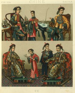 Illustration der kaiserlichen Familie von Chin; China von Albert Charles August Racinet