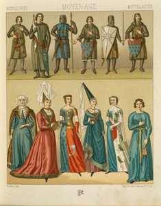 "Le Costume Historique" (Die vollständige Kostümgeschichte) von Auguste Racinet, Band IV von Albert Charles August Racinet