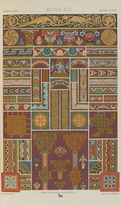Mittelalter, Tafel 40 aus Polychromer Schmuck: Einhundert Tafeln in Gold, Silber und Farben, 1873 von Albert Charles August Racinet