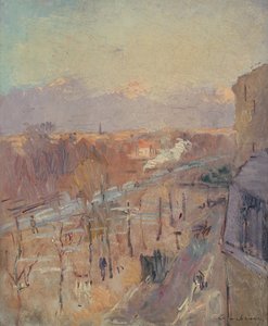 Die Allee in Paris nach einem Sturm von Albert Charles Lebourg
