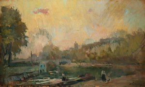 Die Ufer der Seine bei St. Cloud