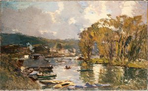 Der kleine Arm der Seine bei Bas-Meudon an einem Herbstabend, 1893