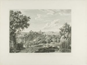 Ansicht der gewundenen Mauer in der Villa Borghese von Albert Christoph Dies