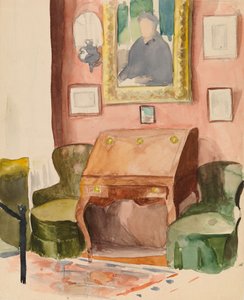 Interieur aus dem Haus von Annie und Berta Edelfelt in Helsinki von Albert Edelfelt