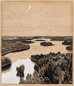 Der Saimaa-See aus dem Gedicht „Der fünfte Juli“ von Albert Edelfelt
