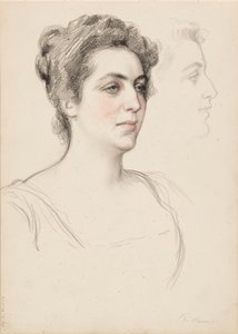 Skizze für ein Frauenporträt von Albert Edelfelt