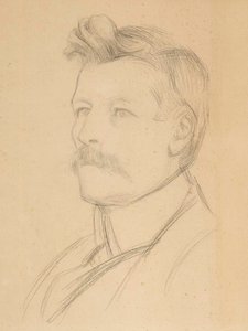 Porträt von Emil Wikström, Kopf von Albert Edelfelt