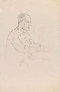 Porträt von Louis Pasteur, Skizze von Albert Edelfelt