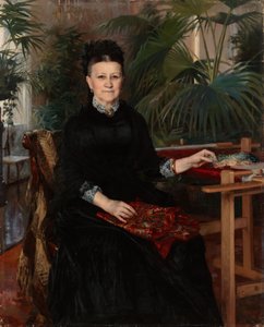 Porträt von Frau Anna Sinebrychoff von Albert Edelfelt