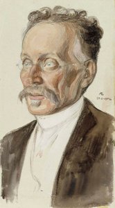 Porträt von Professor J. W. Runeberg von Albert Edelfelt