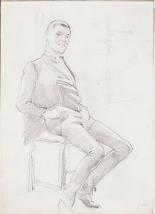 Porträt eines Mannes von Albert Edelfelt
