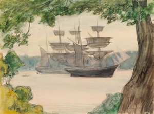 Segelboote in Landschaft von Albert Edelfelt