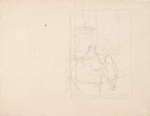 Skizze für Michael und Xenia, Kinder von Zar Alexander III von Albert Edelfelt