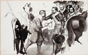 Die Übergabe von Breda, Skizze nach Diego Velázquez von Albert Edelfelt