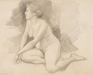 Sitzender Akt von Albert Edelfelt